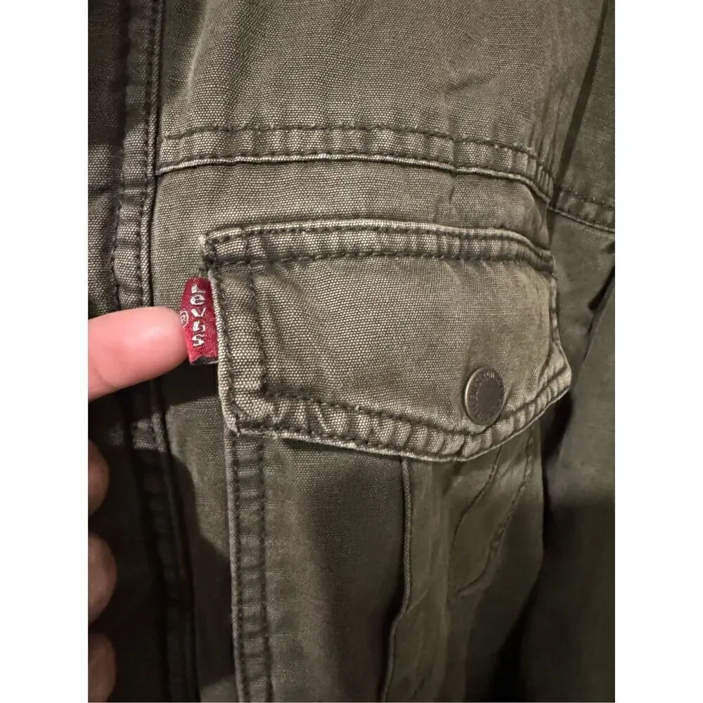 Levi’s Green washed military jacket XL